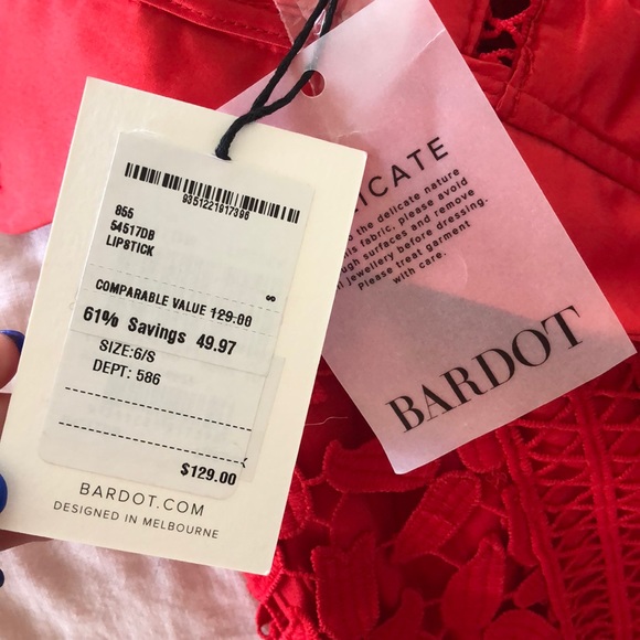 Bardot - Size 6/S - Red Dress - Picture 5 of 5
